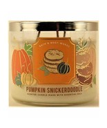 Bath &amp; Body Works White Barn PUMPKIN SNICKERDOODLE 3 Wick 14.5 Oz Scente... - $19.42