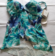 Contours By COCO Reef Capri Blue Bra Sized Swimwear Size 14/38D - £20.19 GBP