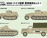 Pit Road 1/144 World War II German Army Military Vehicle Set Plastic Mod... - $32.39