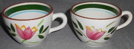 Stangl Country Garden Pattern Hand Painted Cups Trenton, New Jersey - £6.32 GBP