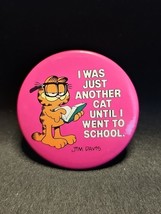 VTG Garfield Jim Davis &quot;I WAS JUST ANOTHER CAT Until I went to School&quot; P... - $302.12 MXN