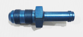 Male AN8 Bulkhead to Male 1/2&quot; Male Hose Nipple Barb Fitting BLUE - £7.86 GBP