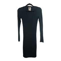 BCBG Womens Tee T Shirt Dress Size Small Dark Green Long Sleeve Thin V Neck - $277.12 MXN