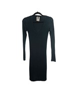 BCBG Womens Tee T Shirt Dress Size Small Dark Green Long Sleeve Thin V Neck - €12,70 EUR