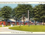 Pocalla Springs Tourist Court Motel Sumter South Carolina SC Linen Postc... - £3.12 GBP
