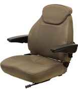 Brown Fabric Universal Tractor Seat Fits Case IH John Deere Ford New Hol... - $349.99