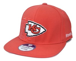 Kansas City Chiefs Reebok NFL Football Dual Threat Stretch Fit Cap Flat ... - $23.95