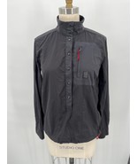 Topo Designs Tech Shirt Popover Sz Women&#39;s M Solid Black Outdoor Hiking - £27.10 GBP