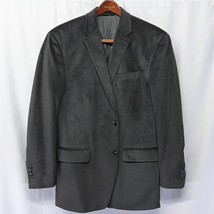 Murano XL Gray Velvet Herringbone 2 Button Blazer Suit Jacket Sport Coat - £22.11 GBP