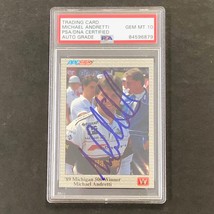 1991 PPG Indy Car World Series #66 Michael Andretti Signed Card AUTO 10 PSA Slab - £63.20 GBP