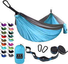 Single Hammock for Camping and Camping, Portable Outdoor, Double, Lightweight Ha - £38.75 GBP