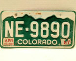 Colorado License Plate - Expired 1987 -  NE-9890 - $12.72
