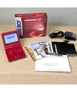 Nintendo Gameboy Advance SP (AGS-001) Flame Red CIB Complete Tested W AL... - $296.95