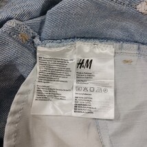 Divided H&M Women's Blue Cotton Rear Slit Denim Skirt Size 4 image 4