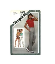 Simplicity Sewing Pattern 9875 Pants Shorts Misses Size 10 VTG - £6.96 GBP