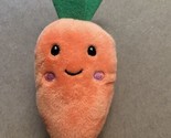 Smiling Orange Carrot Plush No tag Sewn in Eyes Felt top - $9.85
