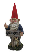 Zeckos Take A Hike Go Away Garden Gnome Un-Welcome Garden Statue - £71.21 GBP