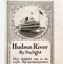 1917 Hudson River Day Line Steamship Cruise NY Advertisement WW1 Era Shi... - $374.24 MXN
