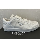 NEW - Prada Downtown White Leather White Patent Men’s Sneaker Shoes - $1,167.40 CAD
