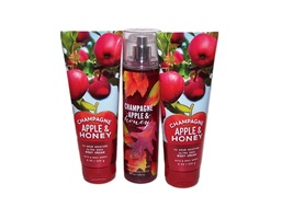 Bath &amp; Body Works Champagne Apple &amp; Honey Set - Fragrance Mist &amp; Body Cream - £25.72 GBP