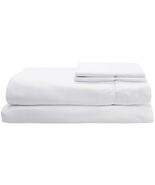 Sferra Matteo White Queen Sheet Set 4PC Solid 100% Cotton Sateen 300TC I... - $285.00