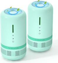 Air Purifiers For Home, 2 Pack H13 Hepa Air Purifier For Room Up To, Green - $77.99