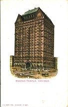 Masonic Temple Street Micah Chicago IL Illinois UNP 1900s UDB Postcard - £5.41 GBP