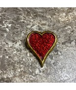 Red &amp; Gold Shiny Heart Pin Brooch (Love) - $9.99