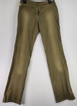 MNG Pants Womens 10 Brown Gold Metallic Distressed City Night Out Classic Core - £16.35 GBP