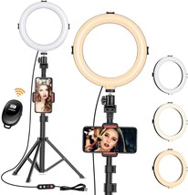 Selfie Light with Tripod Stand - Dimmable Selfie Ring Light LED Camera Ringlight - £11.54 GBP