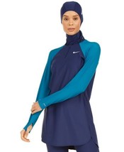 Nike Womens Colorblocked Long-Sleeve Swim Tunic Size X-Small Color Midnight Navy - £69.04 GBP