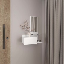 Vienna White Floating Console: 23.6&quot; Shelf &amp; Drawer - €136,56 EUR