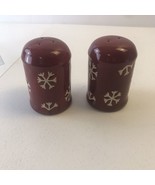 Christmas Snowflake Red Holiday Salt and Pepper shakers - $5.17