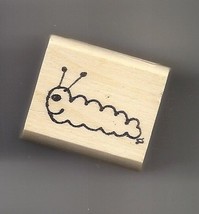 Worm Rubber Stamp  made in america free shipping original design - £9.47 GBP