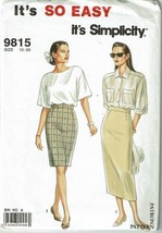 Simplicity Sewing Pattern 9815 Misses Skirts Size 10-20 - $9.74