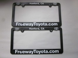 Pair of 2X Hanford Freeway Toyota License Plate Frame Dealership Plastic - £22.84 GBP