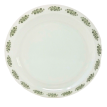 Anchor Hocking Platter Springwood Green Floral Edge 12&quot; Placesetters Col... - £19.95 GBP