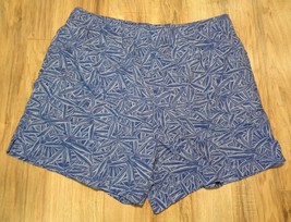 Caribbean Roundtree &amp; Yorke Size Small Blue Print New Men&#39;s Swim Trunks Shorts - £46.72 GBP