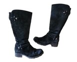 UGG Jillian Shearling Lined Black Suede 3051 Riding Side Zip Winter Boot... - $47.50