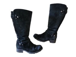 UGG Jillian Shearling Lined Black Suede 3051 Riding Side Zip Winter Boots Sz 8 - £37.96 GBP