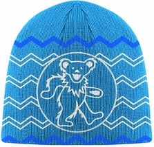 Grateful Dead Dancing Bears Knit Hat ~ Light Blue ~One Size Fits All ~Brand New! - £23.88 GBP