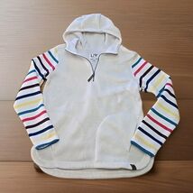 Life Integrity Earth Ivory Sweater Hoodie Sleeves Striped Womans Size Me... - $29.70