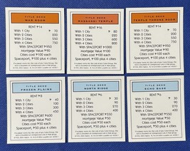 Monopoly Star Wars Trilogy Edition 2004 Replacement Parts: 6 Property Cards - $3.33