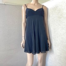 BCBGMAXAZRIA black silk and polyester mini slip dress size 6 - £31.46 GBP