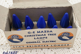 Vintage C6 Blue Christmas Bulbs in Box (#CH1658) - £39.11 GBP