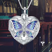 Locket Ashes Necklace Urn Necklace for Women Sterling Silver - £117.99 GBP