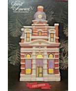 Santa&#39;s Best Spirit of America ~ City Hall ~1992 Porcelain - $919.68 MXN