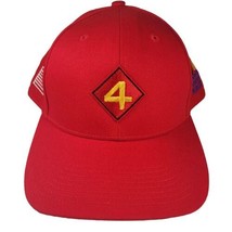 U.S. Marines Red Cap Hat Adjustable Terror From The North Baseball Armed Forces  - £8.30 GBP