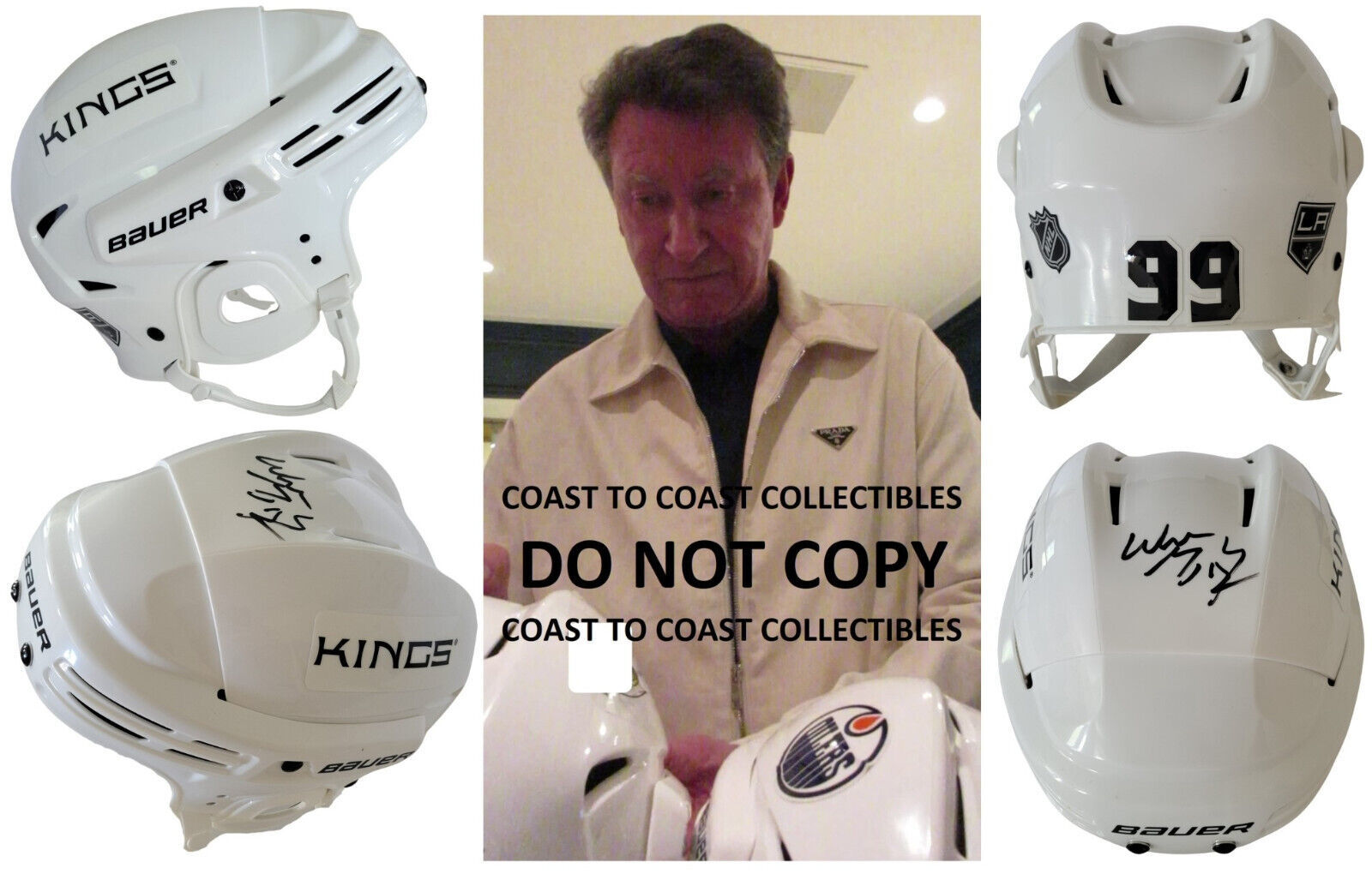 Wayne Gretzky Signed LA Kings Full Size Hockey Helmet Exact Proof COA Autographed Wayne Gretzky Signed LA Kings Full Size Hockey Helmet Exact Proof COA Autographed