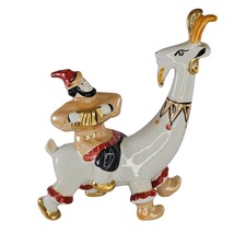 Vintage Russian Dulevo Porcelain Peasant Riding on Goat Figurine - £65.64 GBP